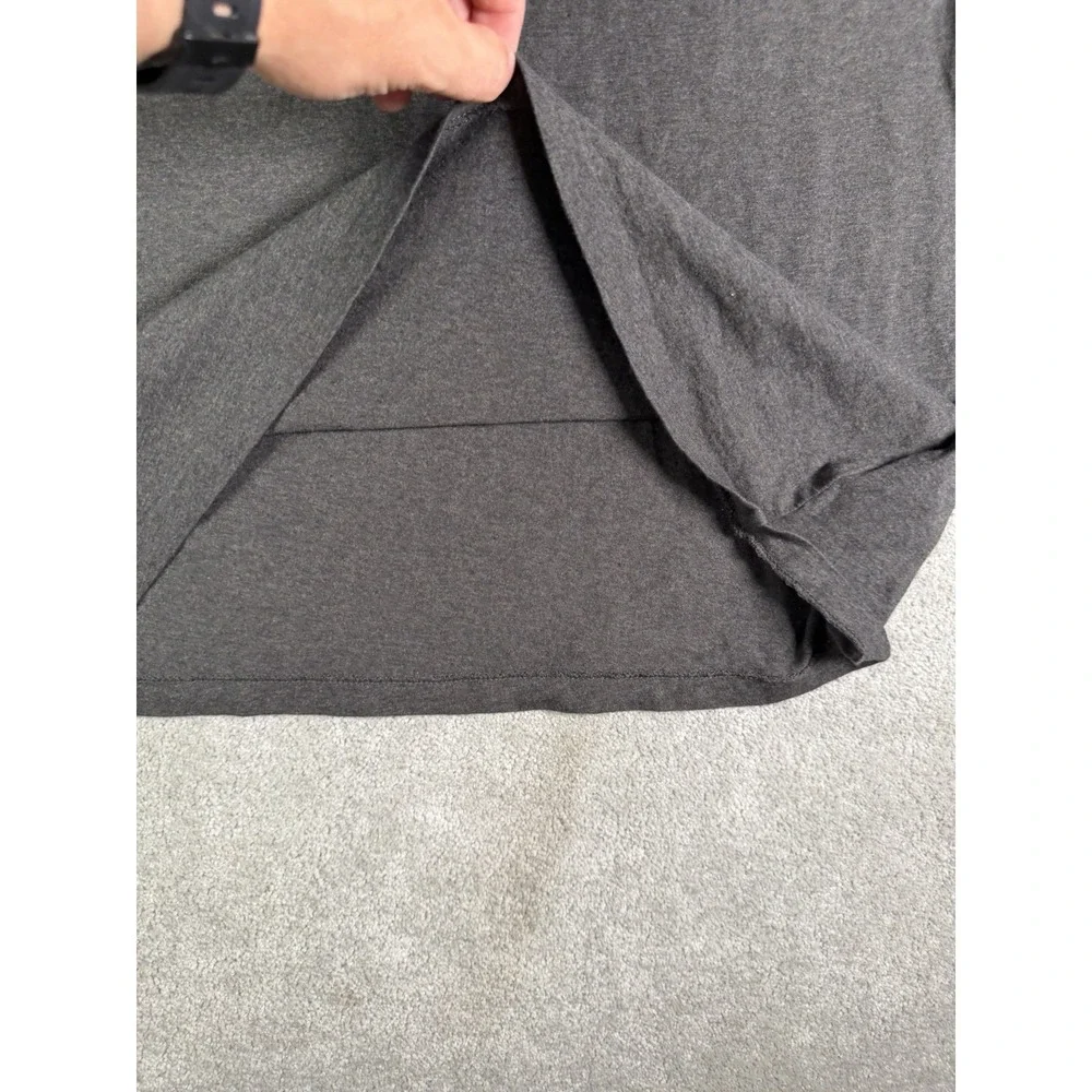 Polo Ralph Lauren T-Shirt Mens M Grey Excellent V-Neck Long Sleeve Pony Logo